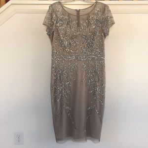 NWOT Adrianna Pappel Sequin Embroidered Midi Dress 💫